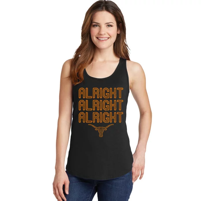 Alright Alright Alright Texas Bull Texas Pride State Usa Ladies Essential Tank