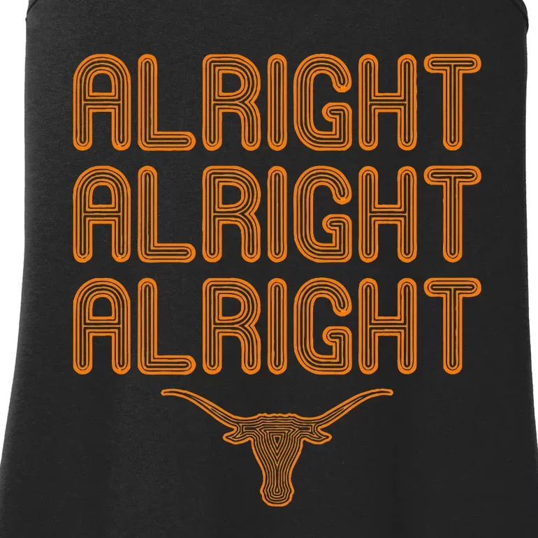 Alright Alright Alright Texas Bull Texas Pride State Usa Ladies Essential Tank