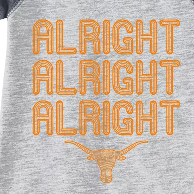 Alright Alright Alright Texas Bull Texas Pride State Usa Infant Baby Jersey Bodysuit