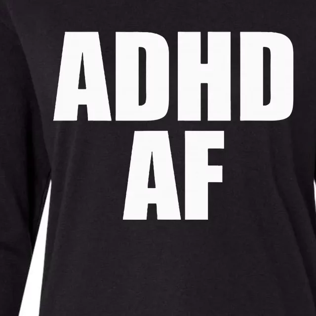 Adhd Af Womens Cotton Relaxed Long Sleeve T-Shirt