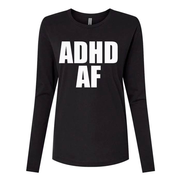 Adhd Af Womens Cotton Relaxed Long Sleeve T-Shirt