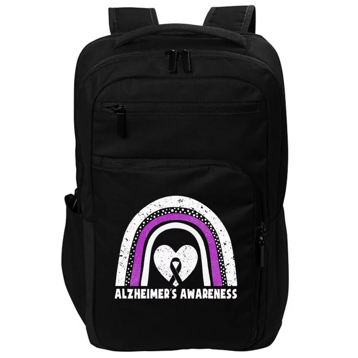 Alzheimers Awareness Alzheimers Purple Rainbow Cute Impact Tech Backpack