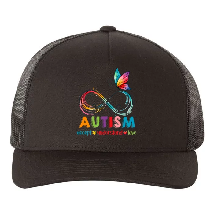 Autism Awareness Acceptance Infinity Symbol Yupoong Adult 5-Panel Trucker Hat