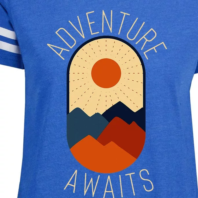 Adventure Awaits Enza Ladies Jersey Football T-Shirt