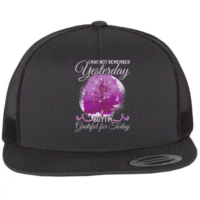 Alzheimers Awareness Flat Bill Trucker Hat