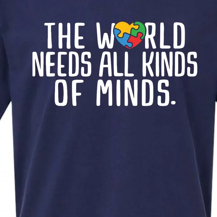 Autism Awareness All Kinds Of Minds Autistic Support Sueded Cloud Jersey T-Shirt