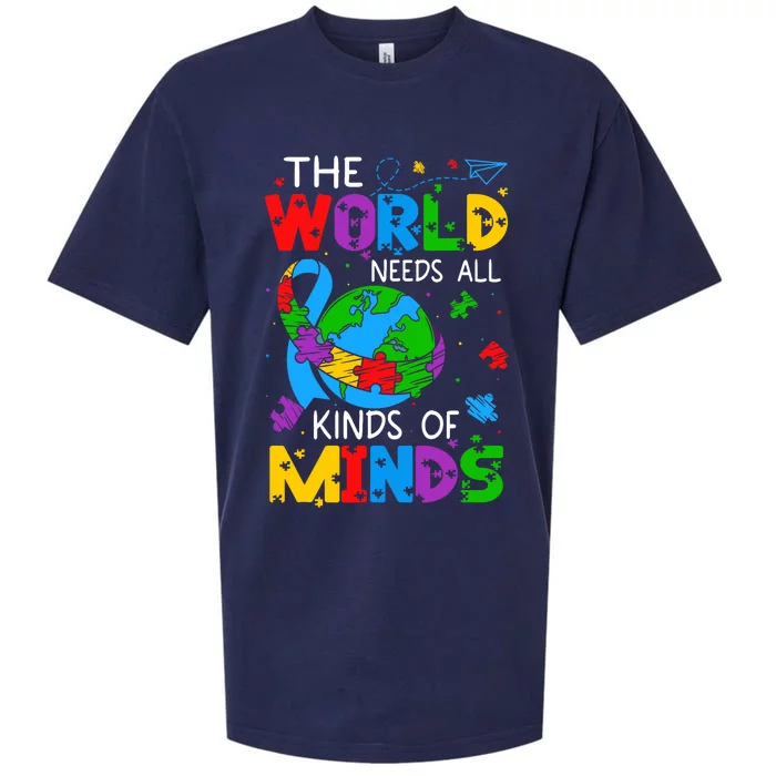 Autism Awareness All Kinds Of Minds Sueded Cloud Jersey T-Shirt