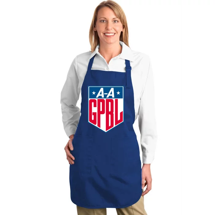 Aagpbl All American Professional Baseball League Gift Full-Length Apron With Pocket