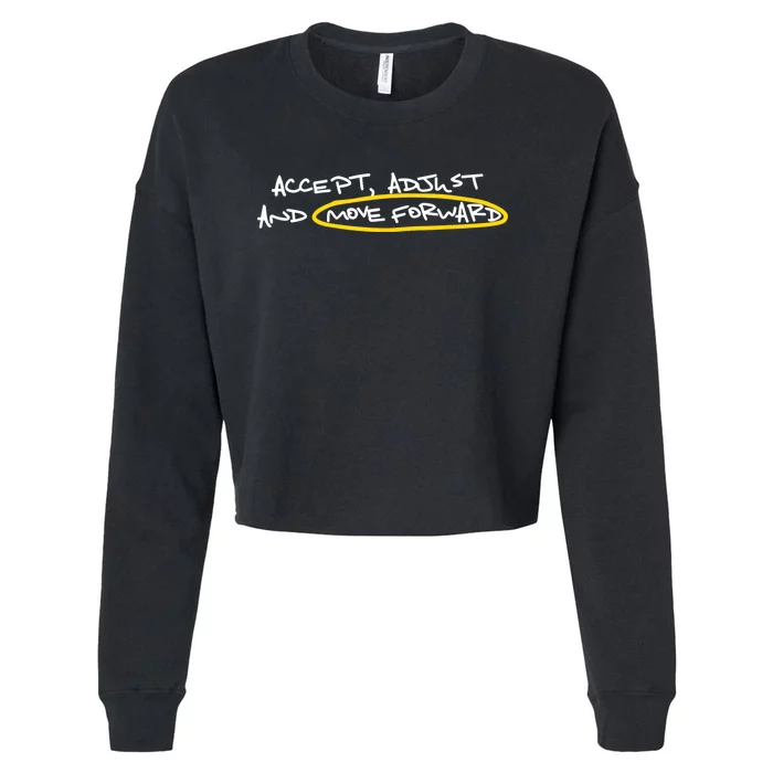 Accept Adjust And Move Forward Cropped Pullover Crew