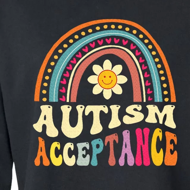 Autism Awareness Acceptance Cropped Pullover Crew