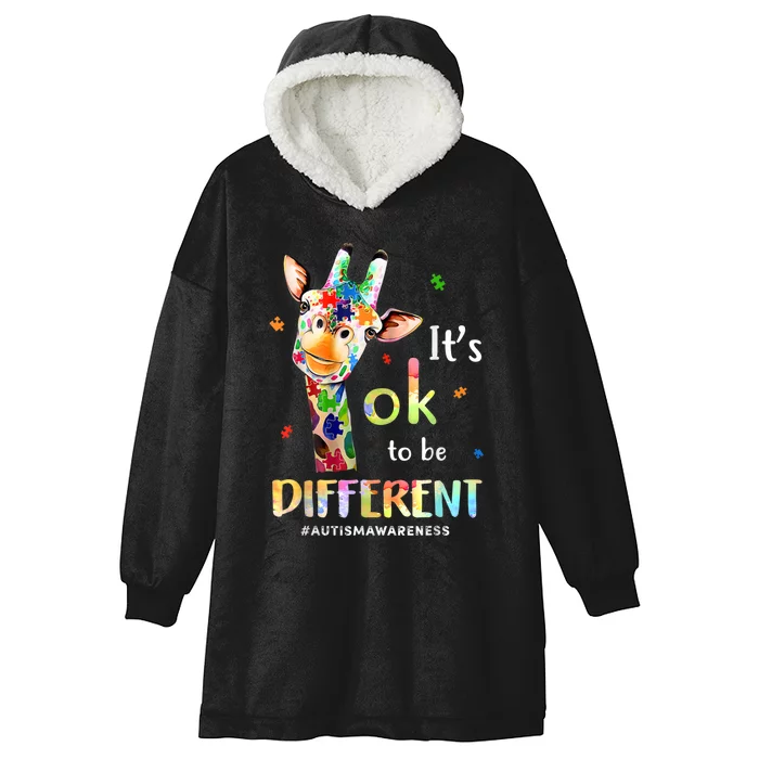 Autism Awareness Acceptance Its Ok To Be Different Hooded Wearable Blanket