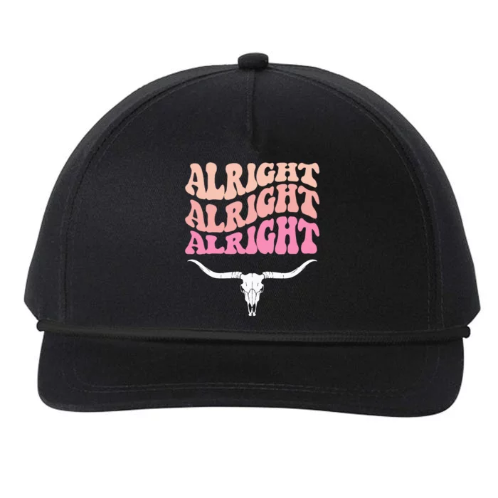 Alright Alright Alright Texas Bull Texas Pride State Usa Snapback Five-Panel Rope Hat