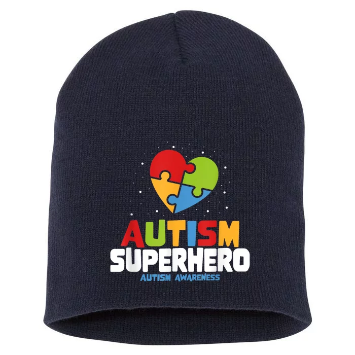 Autism Awareness Short Acrylic Beanie