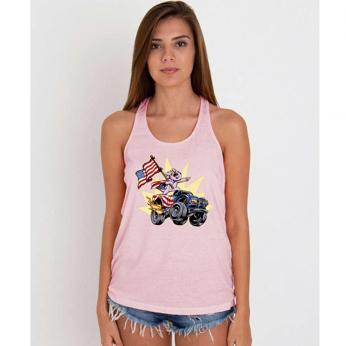 American Axolotl Animal Women's Knotted Racerback Tank