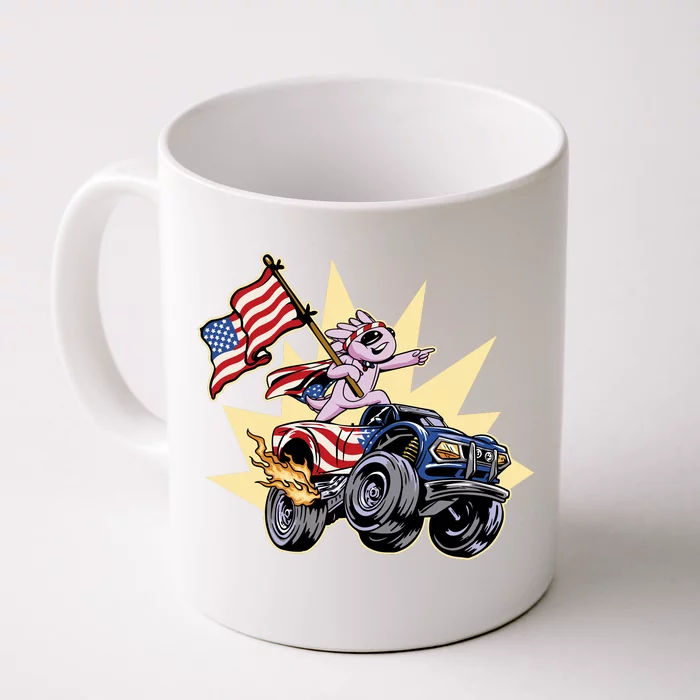 American Axolotl Animal Front & Back Coffee Mug