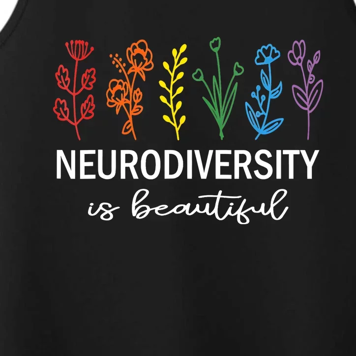 Autism Awareness Acceptance Neurodiversity Is Beautiful Performance Tank