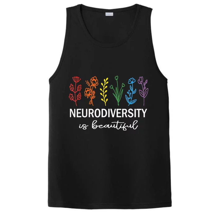 Autism Awareness Acceptance Neurodiversity Is Beautiful Performance Tank