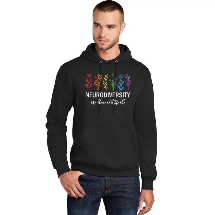 Autism Awareness Acceptance Neurodiversity Is Beautiful Tall Hoodie