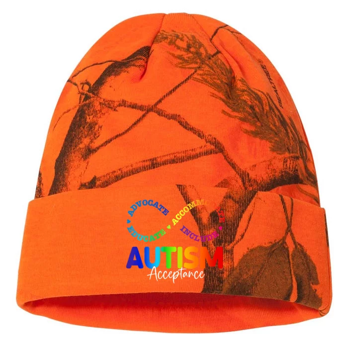 Autism Awareness Acceptance Infinity Symbol Kati - 12in Camo Beanie