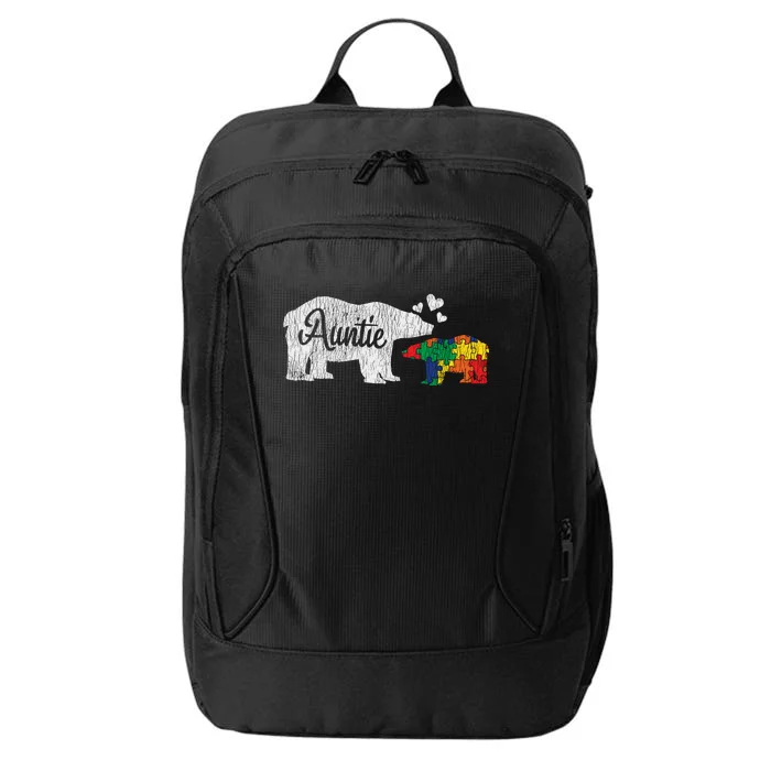 Autism Awareness Auntie Bear Family Autistic Awareness City Backpack