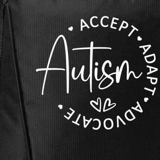 Autism Accept Adapt Advocate City Backpack