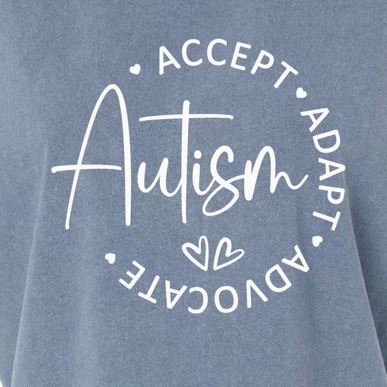 Autism Accept Adapt Advocate Garment-Dyed Women's Muscle Tee