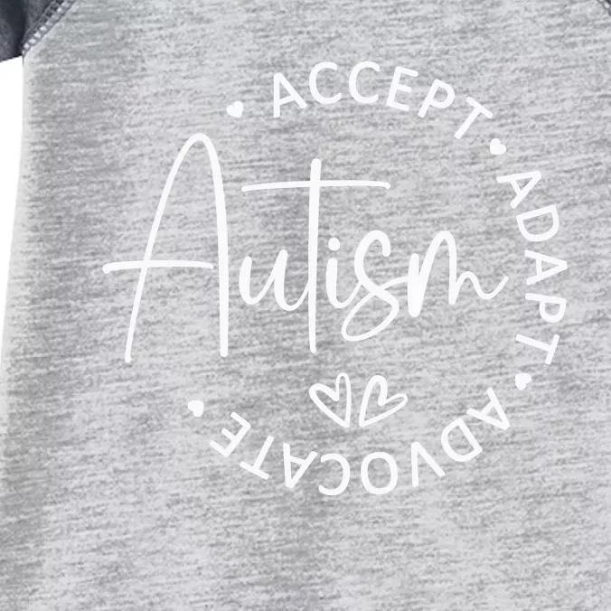 Autism Accept Adapt Advocate Infant Baby Jersey Bodysuit