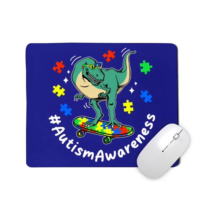 #Autismawareness Autism Awareness Dinosaur Family Fan Cool Gift Mousepad