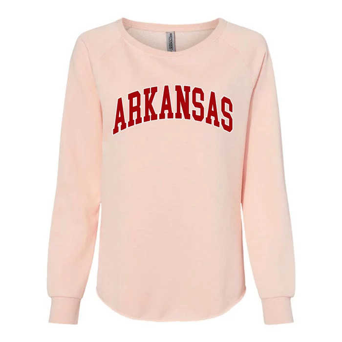 Arkansas Ar Womens California Wash Sweatshirt