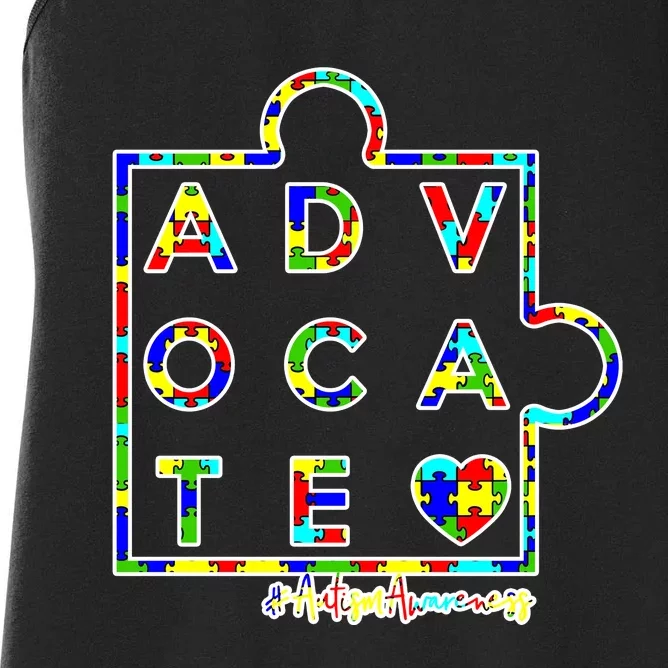 Autism Awareness Advocate Autism Women's Racerback Tank