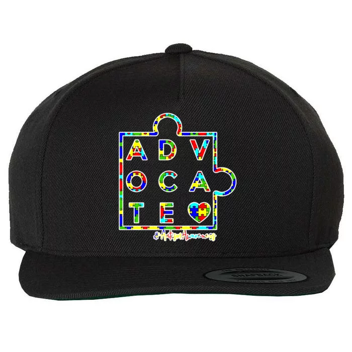 Autism Awareness Advocate Autism Wool Snapback Cap