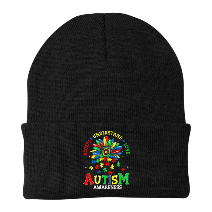 Autism Awareness Accept Understand Love Autism Mom Knit Cap Winter Beanie