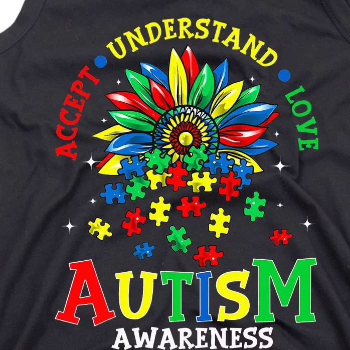 Autism Awareness Accept Understand Love Autism Mom Tank Top