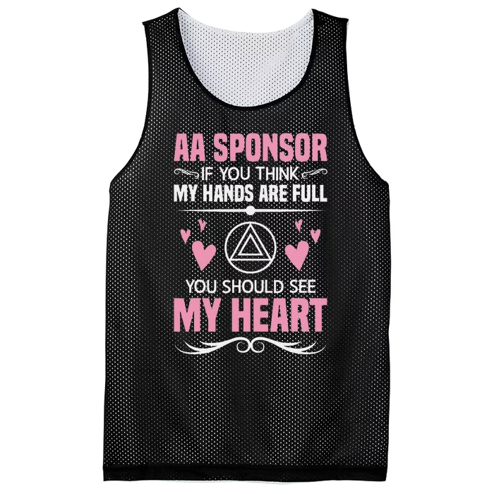 Alcoholics Anonymous Aa Sobriety Recovery Aa Na Sponsor Mesh Reversible Basketball Jersey Tank