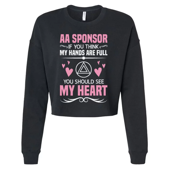 Alcoholics Anonymous Aa Sobriety Recovery Aa Na Sponsor Cropped Pullover Crew