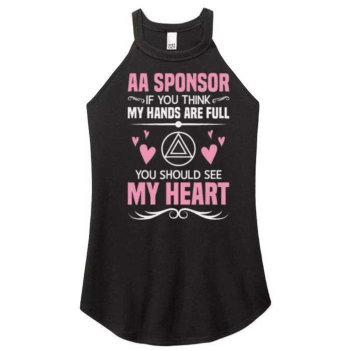 Alcoholics Anonymous Aa Sobriety Recovery Aa Na Sponsor Women’s Perfect Tri Rocker Tank