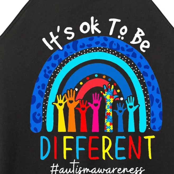 Autism Awareness Acceptance  Its Ok To Be Different Women’s Perfect Tri Rocker Tank