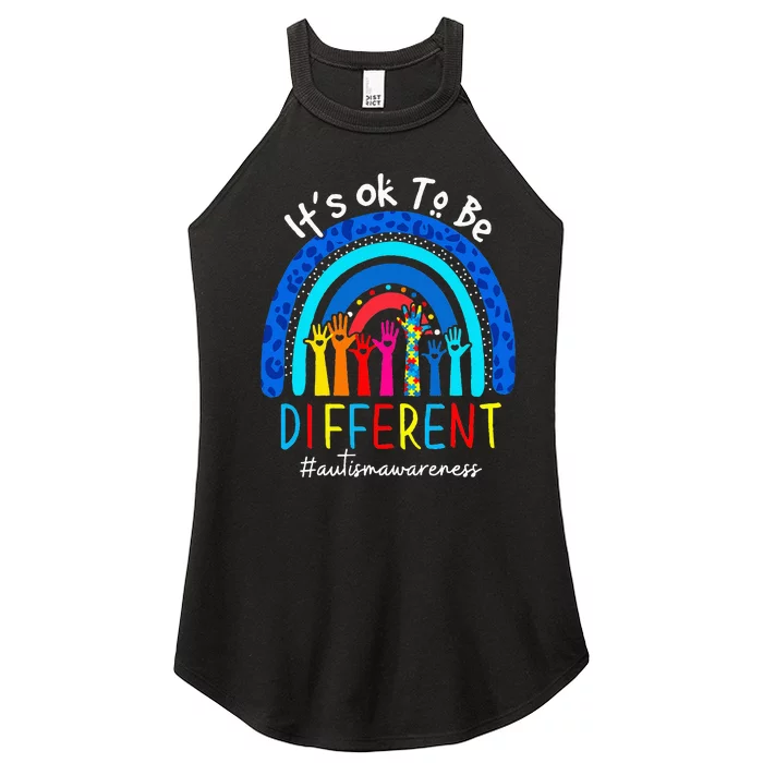 Autism Awareness Acceptance  Its Ok To Be Different Women’s Perfect Tri Rocker Tank