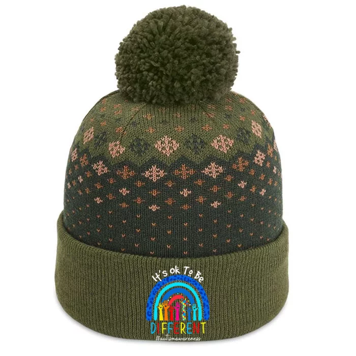 Autism Awareness Acceptance  Its Ok To Be Different The Baniff Cuffed Pom Beanie