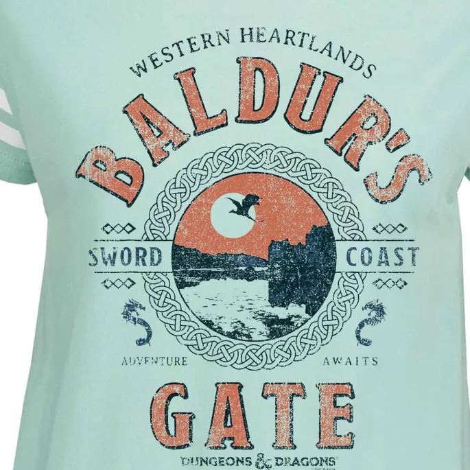 Adventure Awaits At Baldurs Gate Enza Ladies Jersey Football T-Shirt