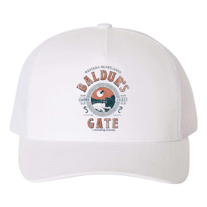 Adventure Awaits At Baldurs Gate Yupoong Adult 5-Panel Trucker Hat