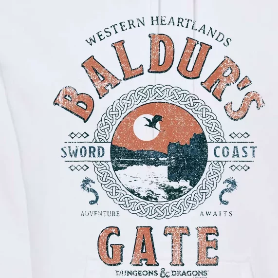 Adventure Awaits At Baldurs Gate Premium Hoodie