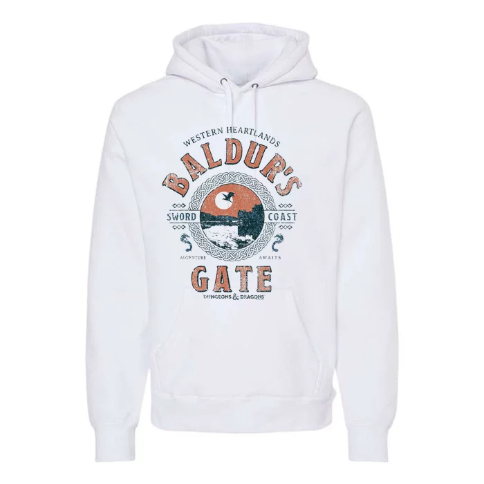 Adventure Awaits At Baldurs Gate Premium Hoodie