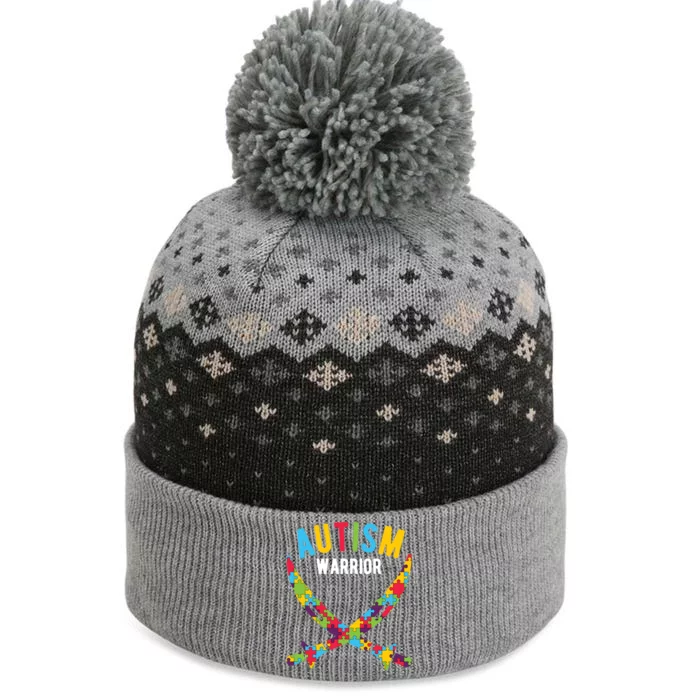 Autism Awareness Autism Warrior Gift The Baniff Cuffed Pom Beanie