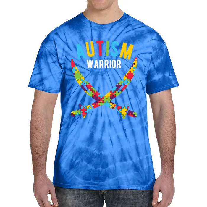 Autism Awareness Autism Warrior Gift Tie-Dye T-Shirt