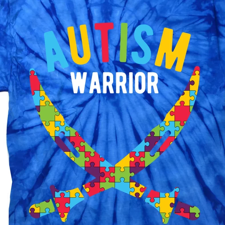 Autism Awareness Autism Warrior Gift Tie-Dye T-Shirt