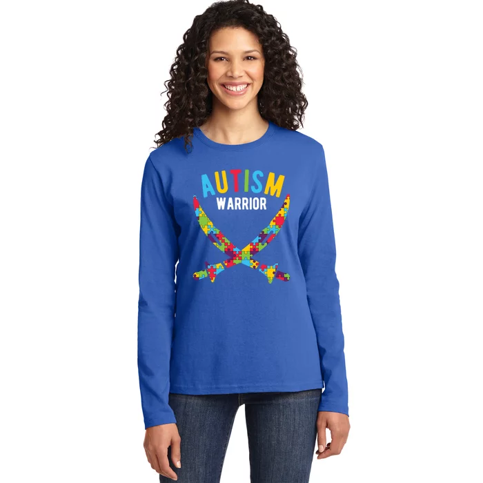 Autism Awareness Autism Warrior Gift Ladies Long Sleeve Shirt