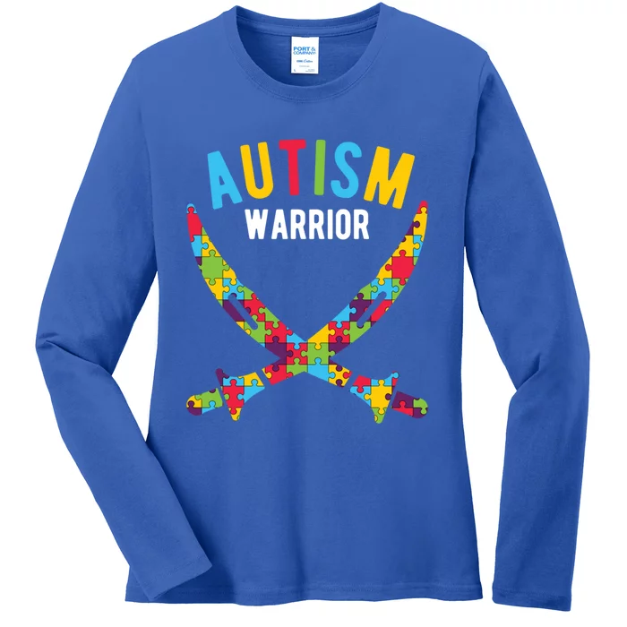 Autism Awareness Autism Warrior Gift Ladies Long Sleeve Shirt