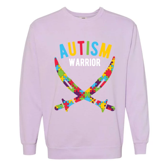 Autism Awareness Autism Warrior Gift Garment-Dyed Sweatshirt