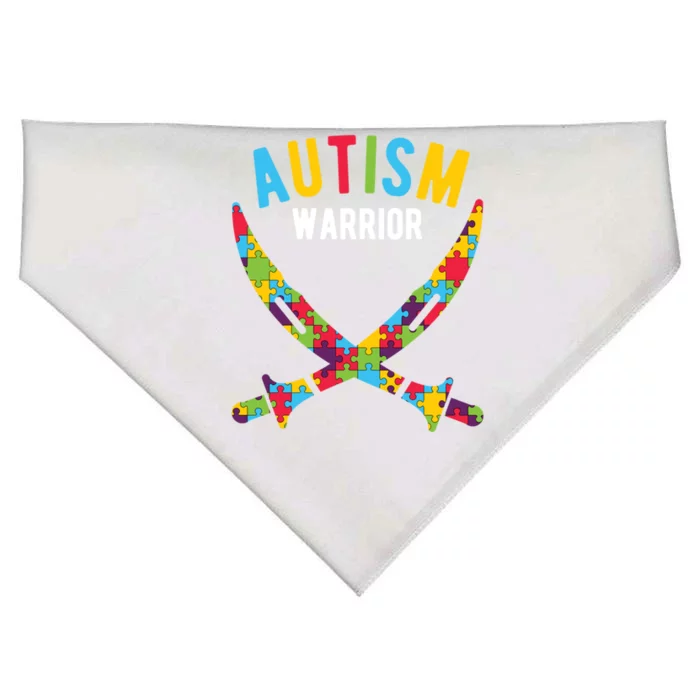 Autism Awareness Autism Warrior Gift USA-Made Doggie Bandana